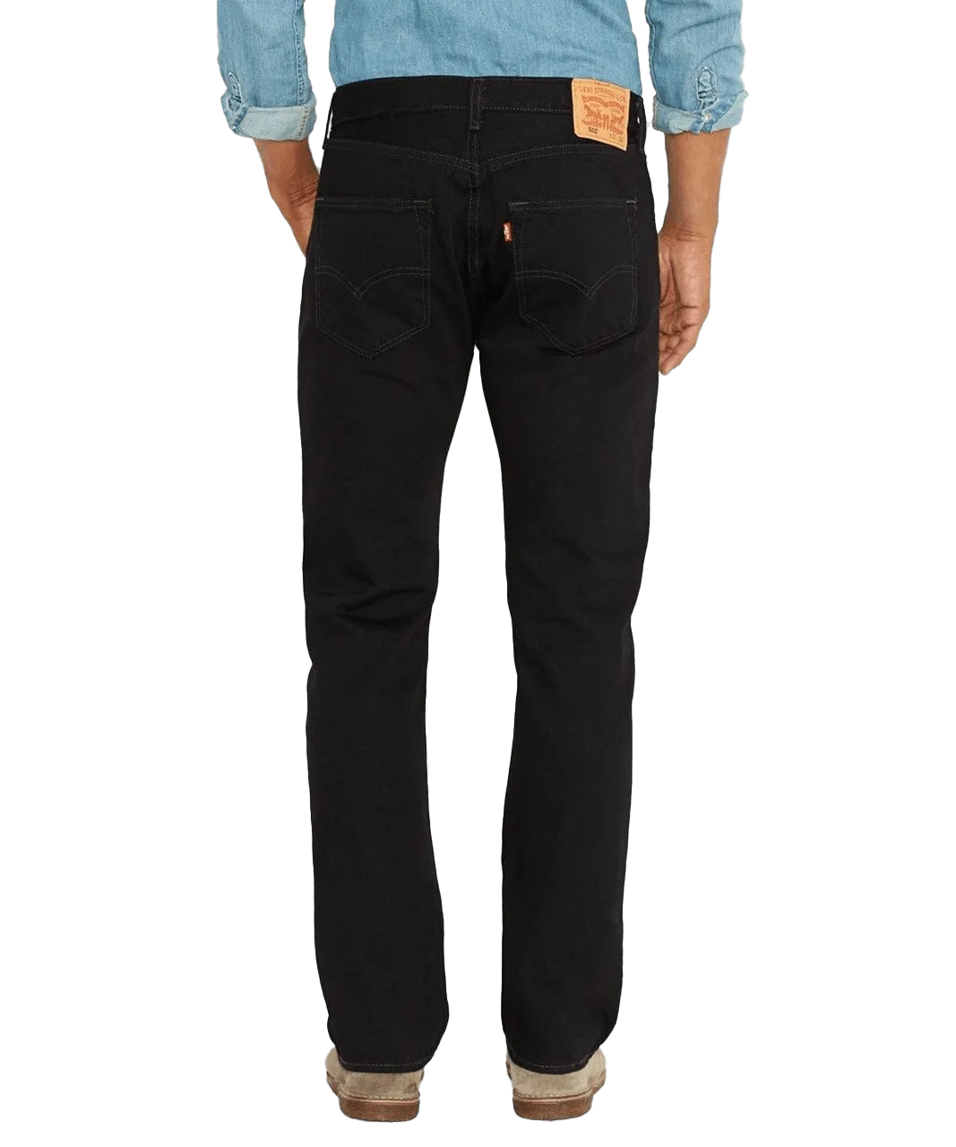 Levi Strauss Men's 501 Original Mid Rise Regular Fit Black Jeans