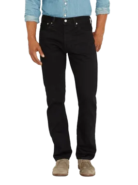 Levi Strauss Men's 501 Original Mid Rise Regular Fit Black Jeans