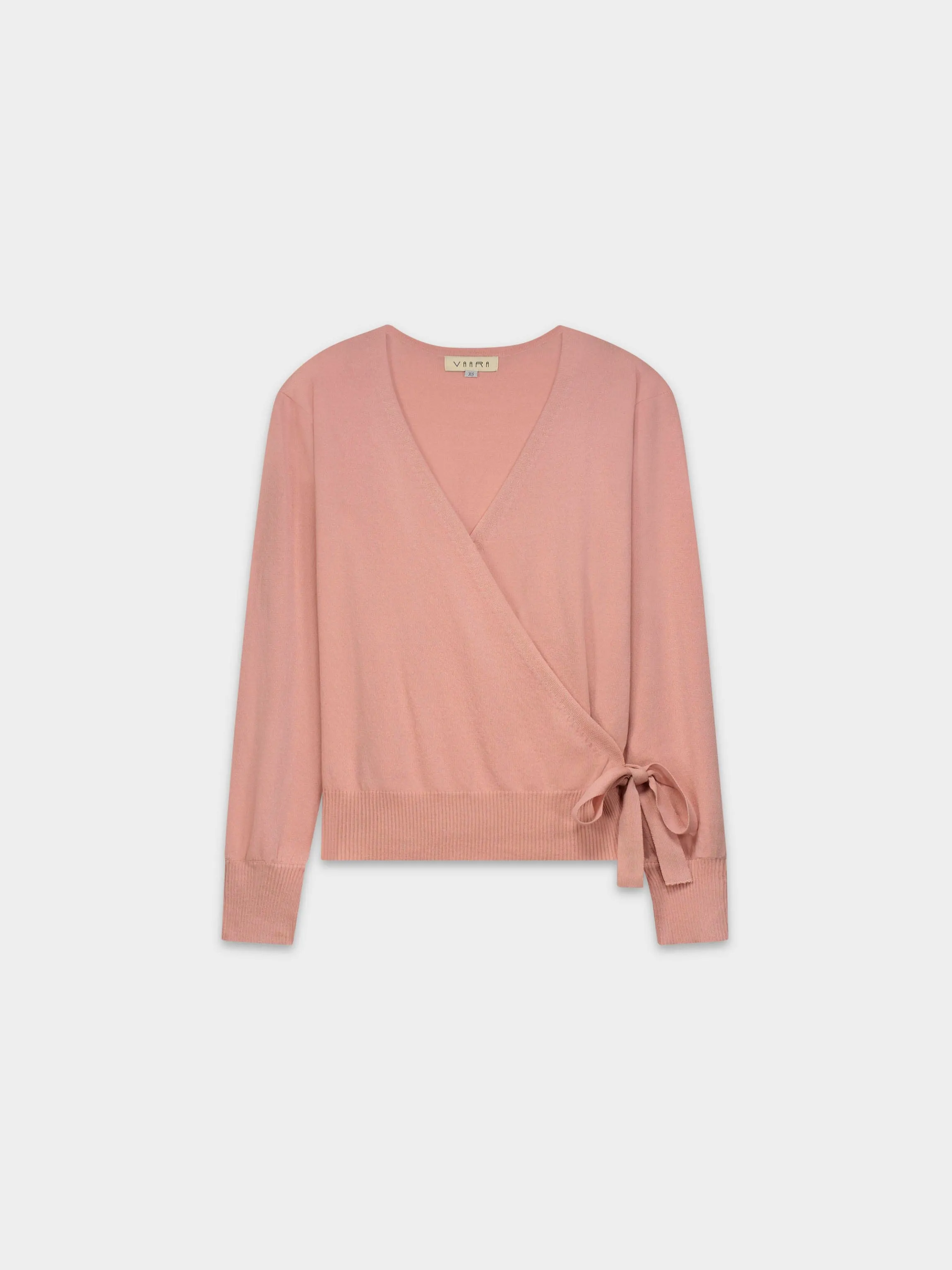 LIGHTWEIGHT WRAP SWEATER-ROSE