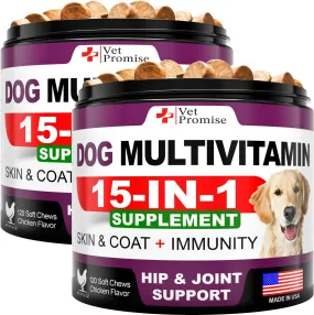 Limited Time!!! Multivitamin Chewable with Glucosamine for Dogs - 2 Pack