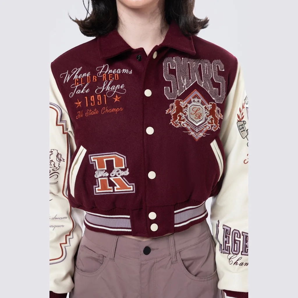 Lionheart Varsity Jacket - Windsor Wine