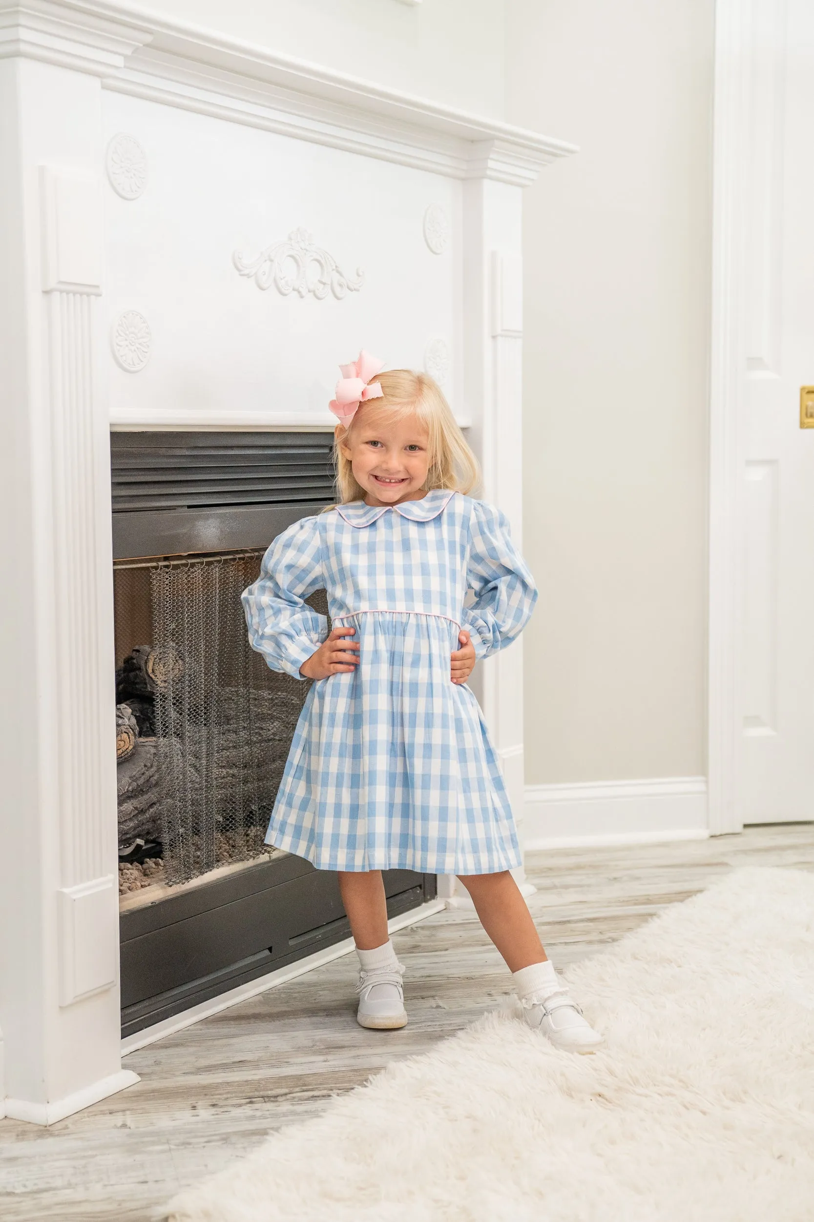 Lottie Blue Check Dress