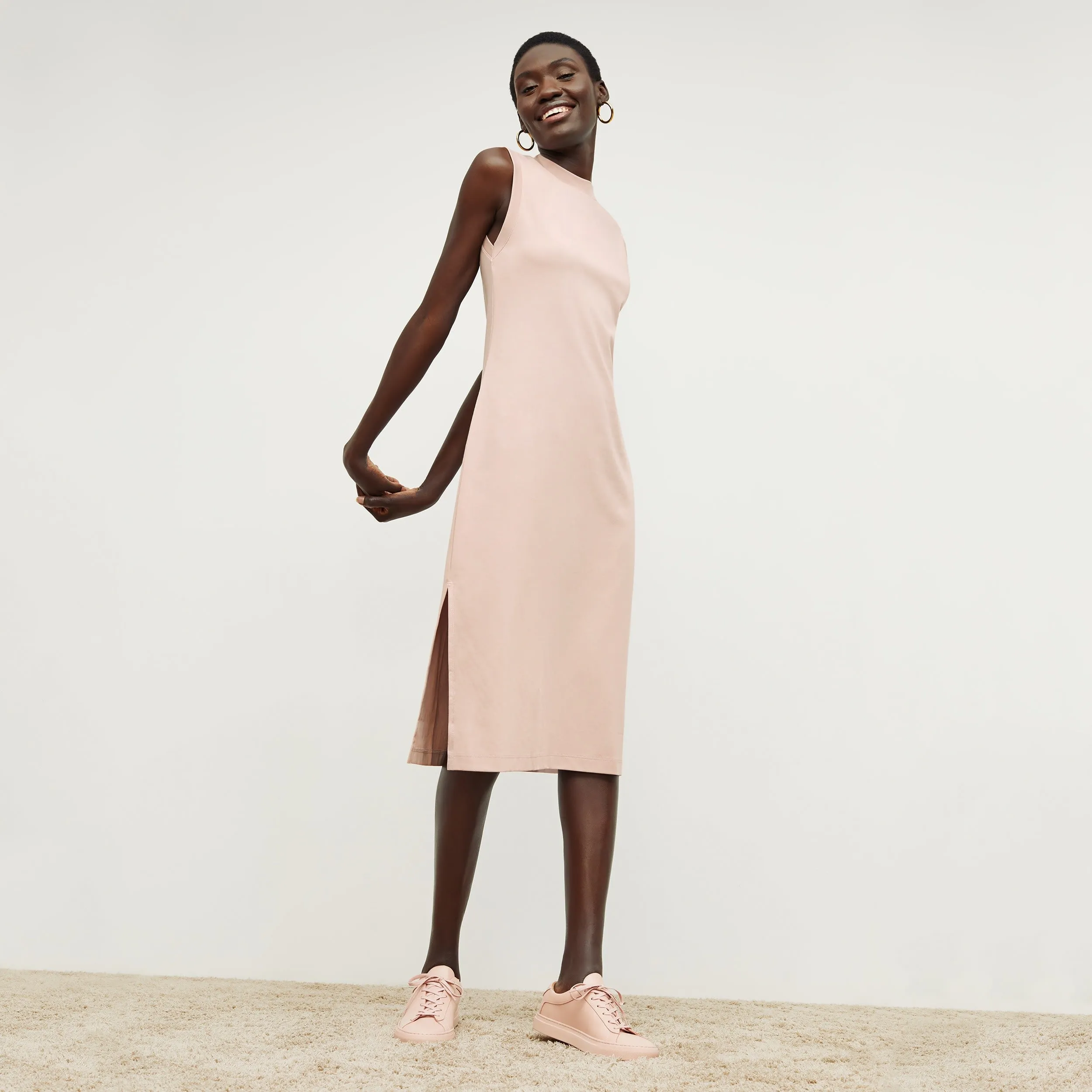 Lou Dress - Pima Cotton :: Dusty Pink