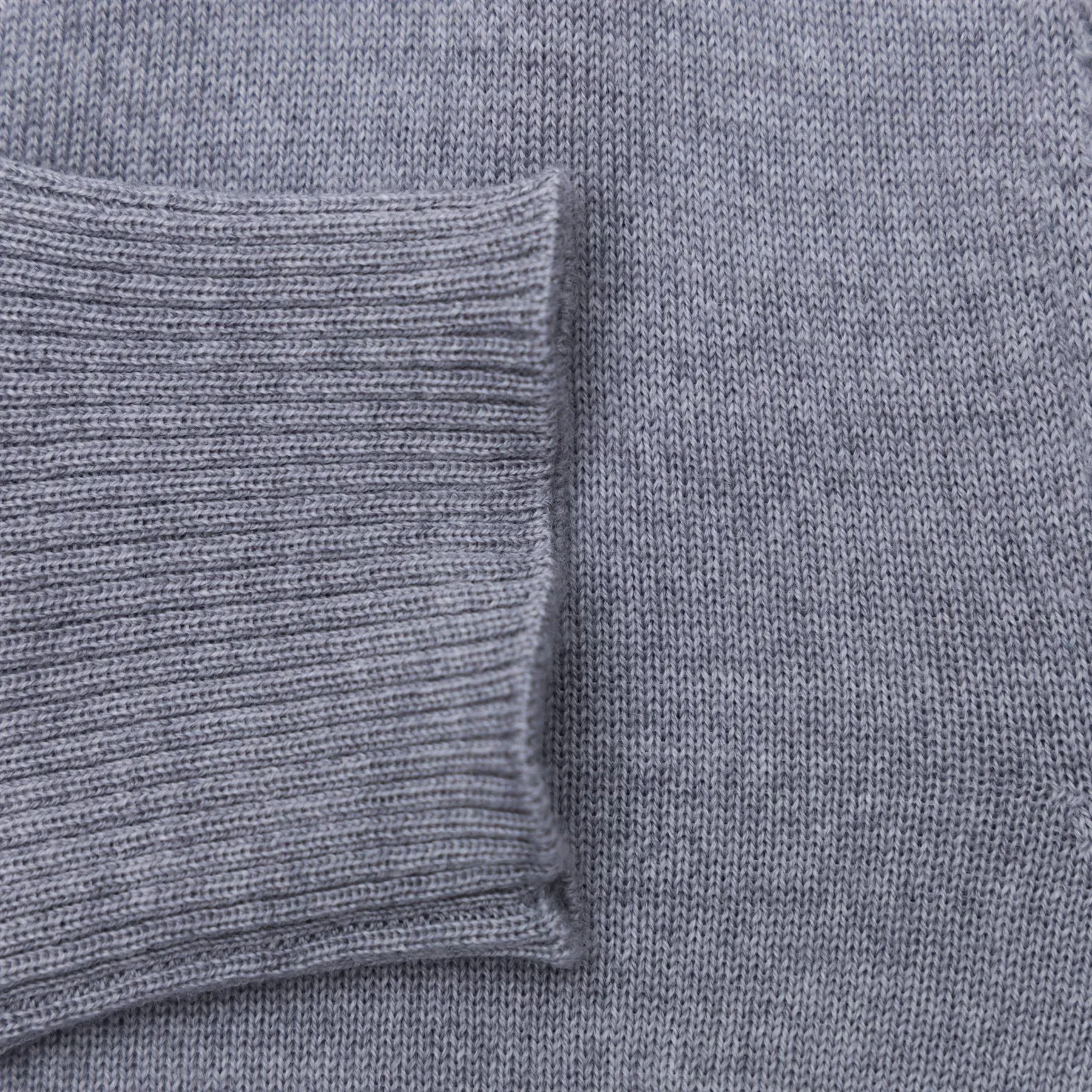 Lymann Knitted Merino Wool Sweater Grey Melange - AW23