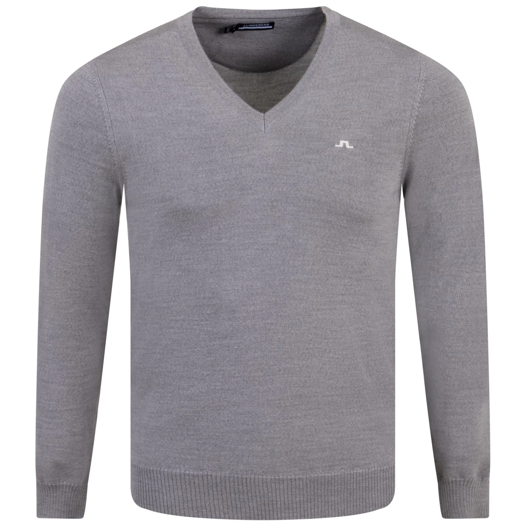 Lymann Knitted Merino Wool Sweater Grey Melange - AW23