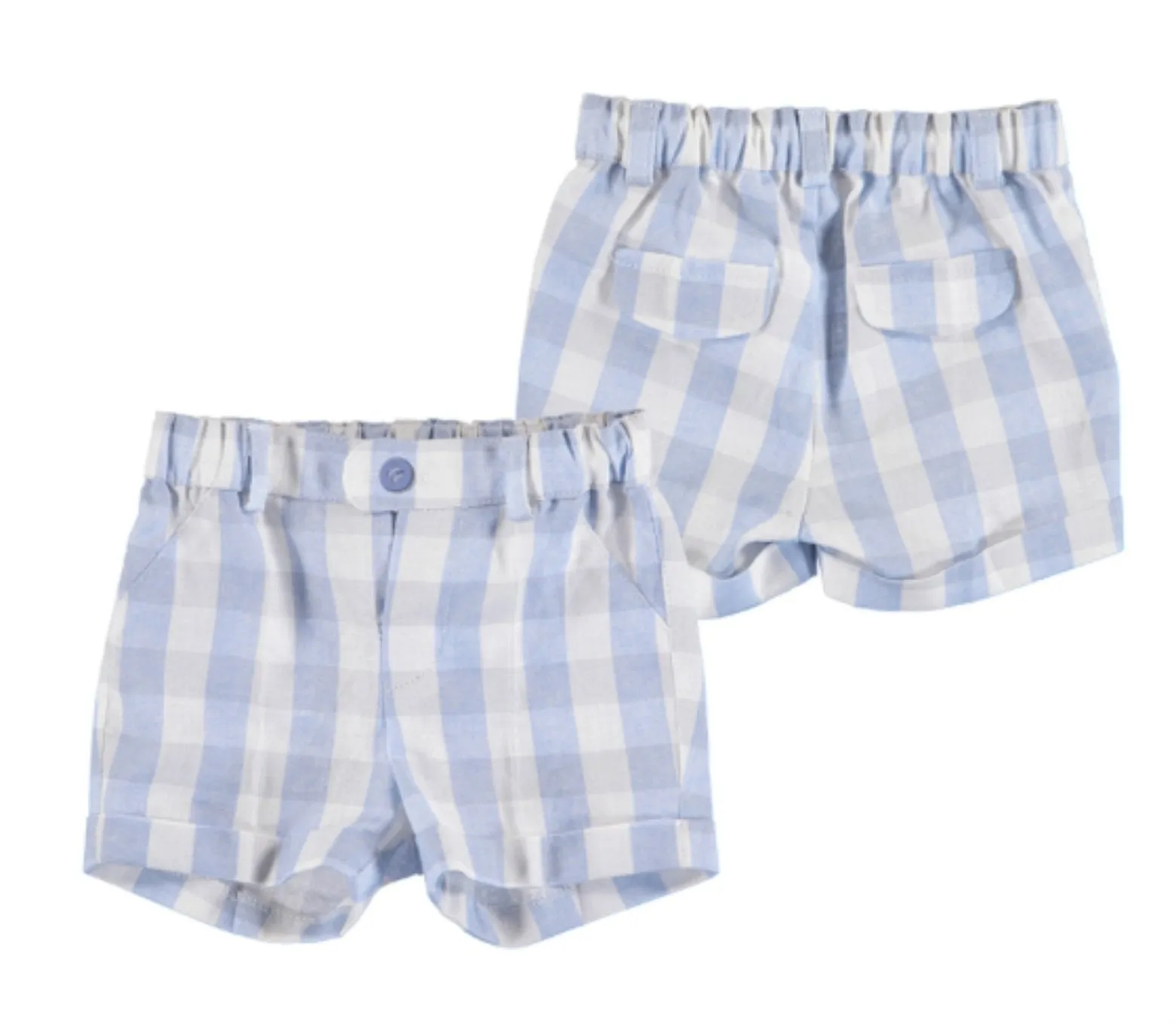 Mayoral Baby Boys Dream Blue Plaid Patterned Shorts