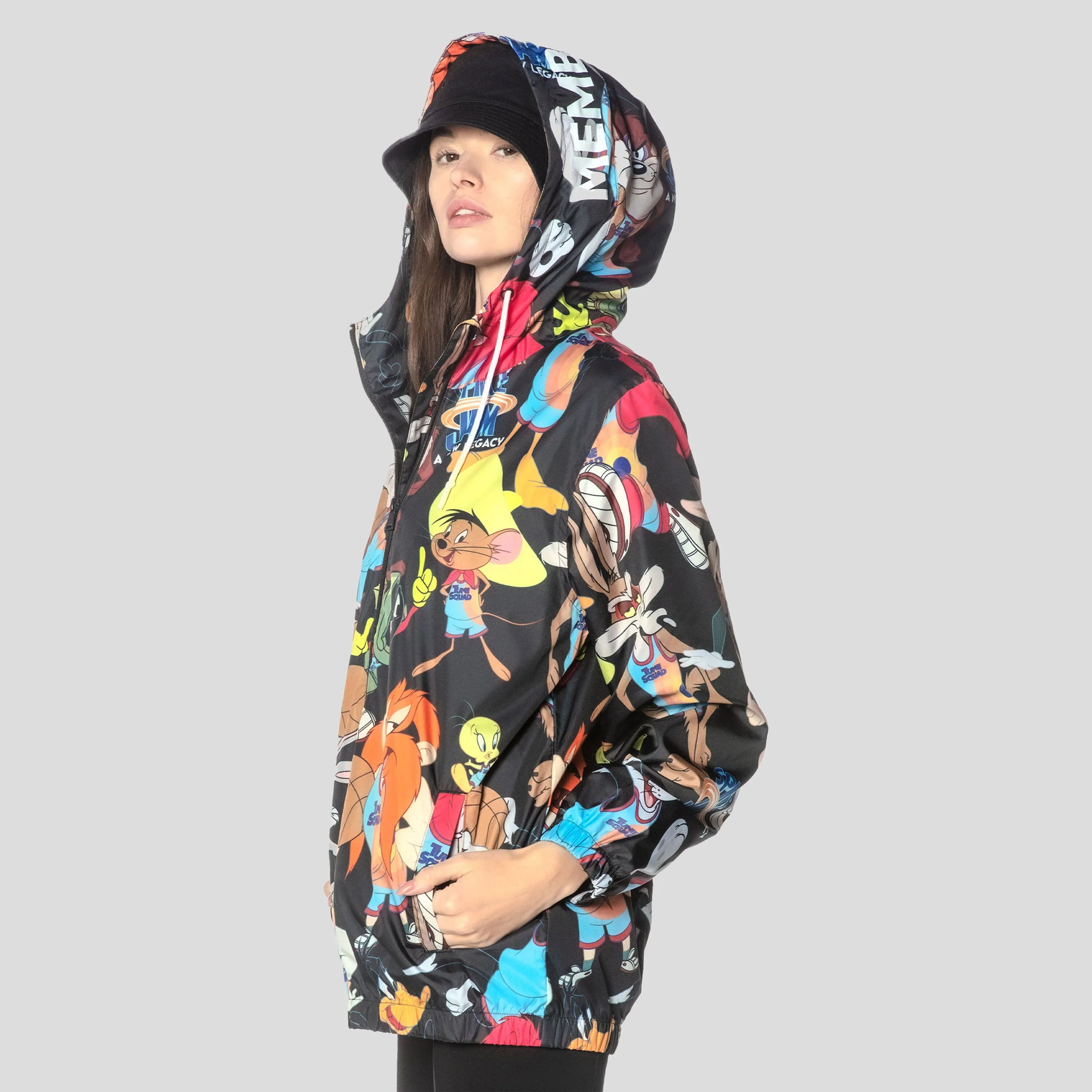 Members Only Women's Mash Print Windbreaker Jacket