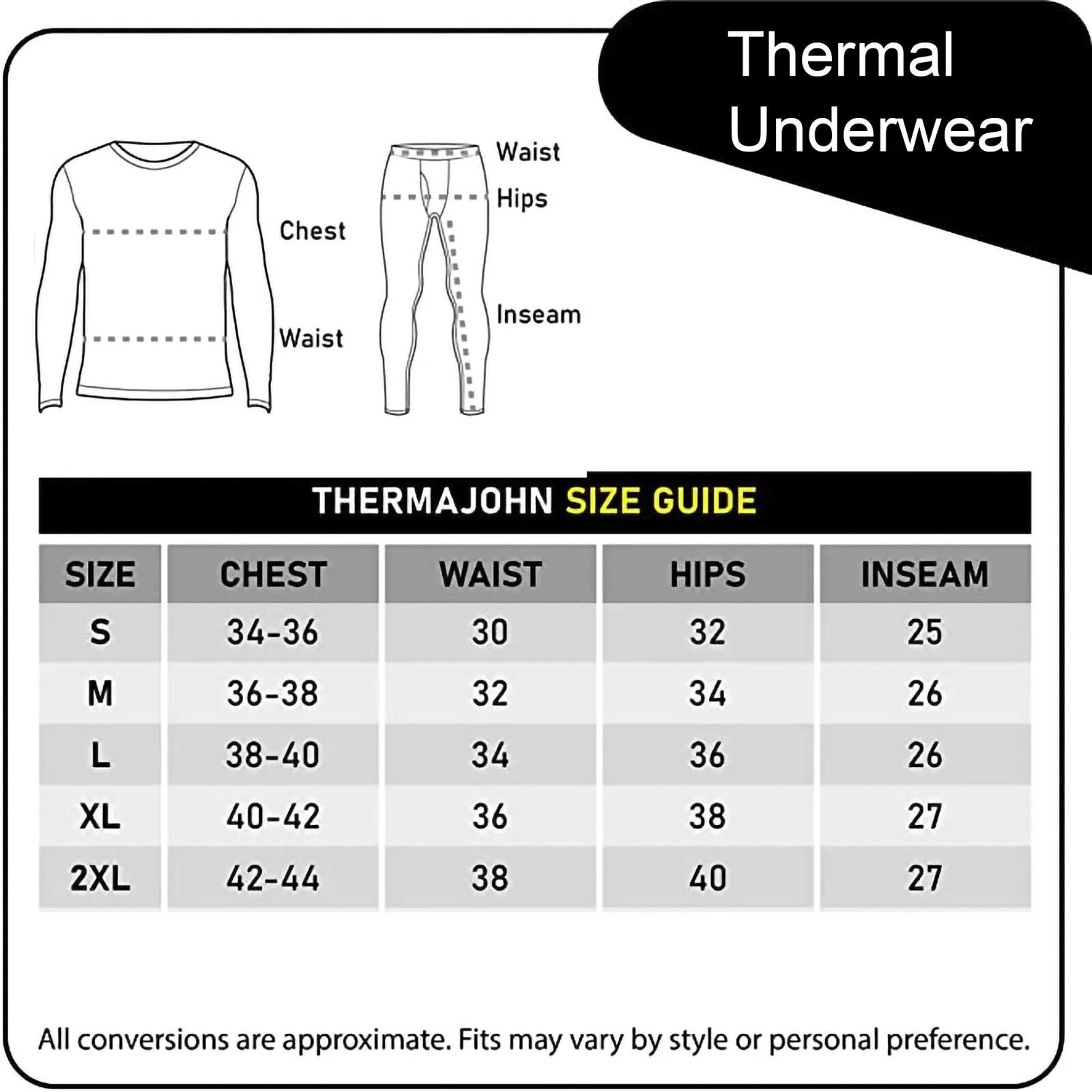 Men Winter Fleece Lined 100% Cotton Thermal Long Johns Top Bottom Underwear Set