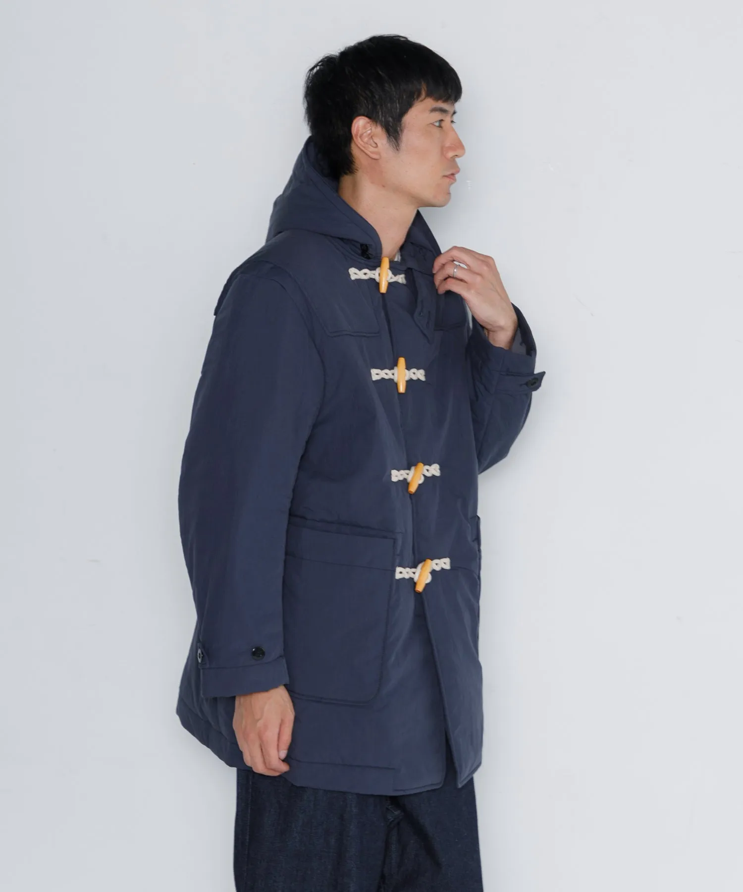 【MEN】ARMY TWILL COTTON NYLON DUFFEL COAT