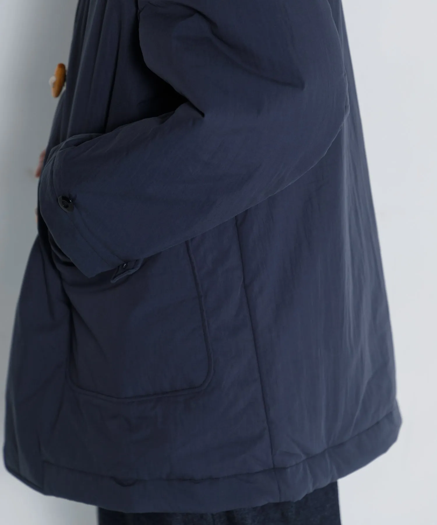 【MEN】ARMY TWILL COTTON NYLON DUFFEL COAT