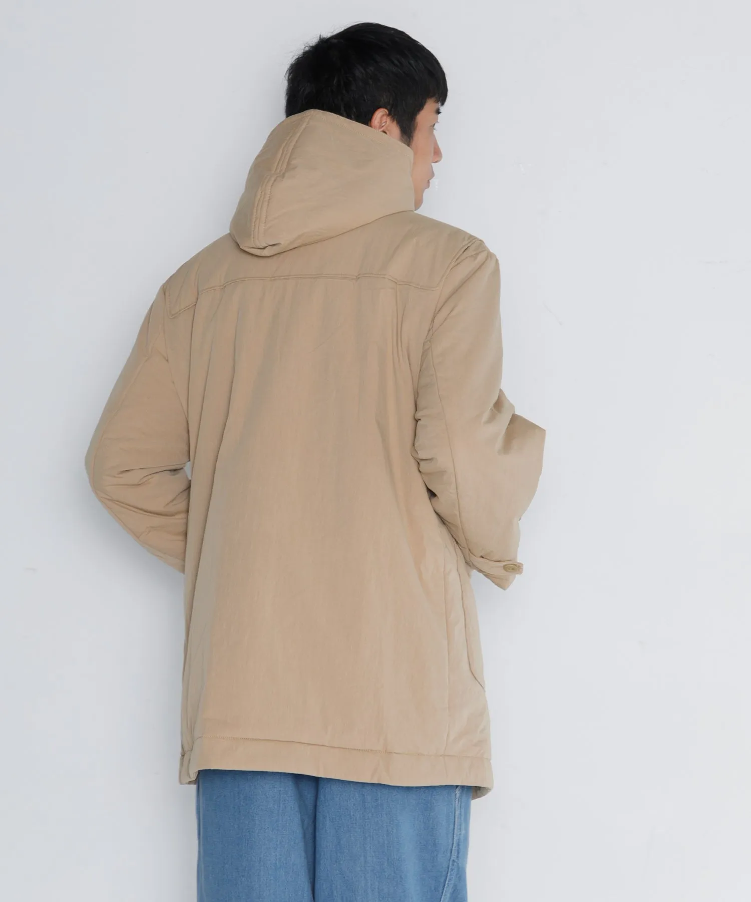 【MEN】ARMY TWILL COTTON NYLON DUFFEL COAT