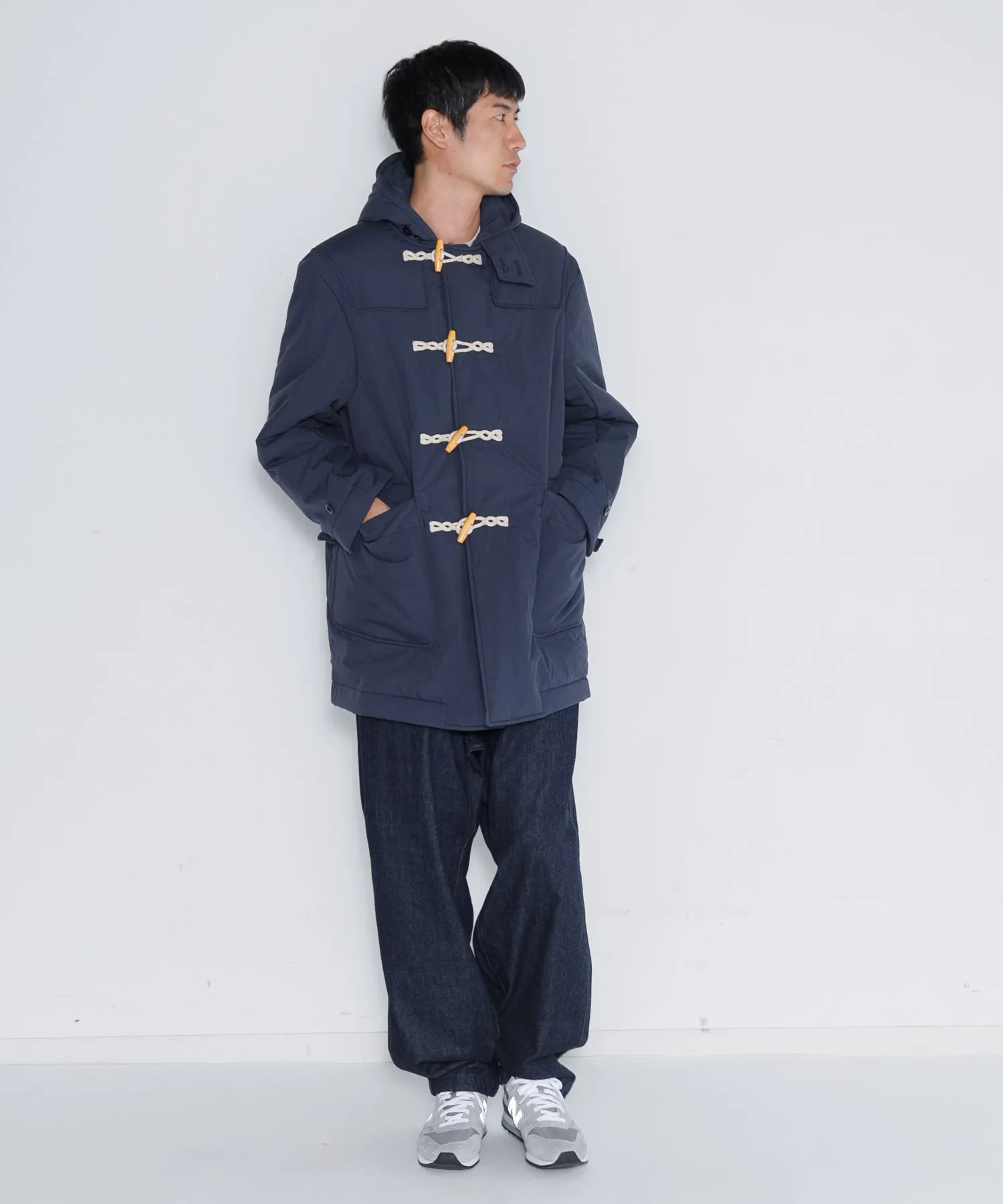 【MEN】ARMY TWILL COTTON NYLON DUFFEL COAT