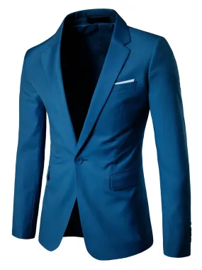 Men's Slim Classic Suit One Button Casual Sports Jackets Coat