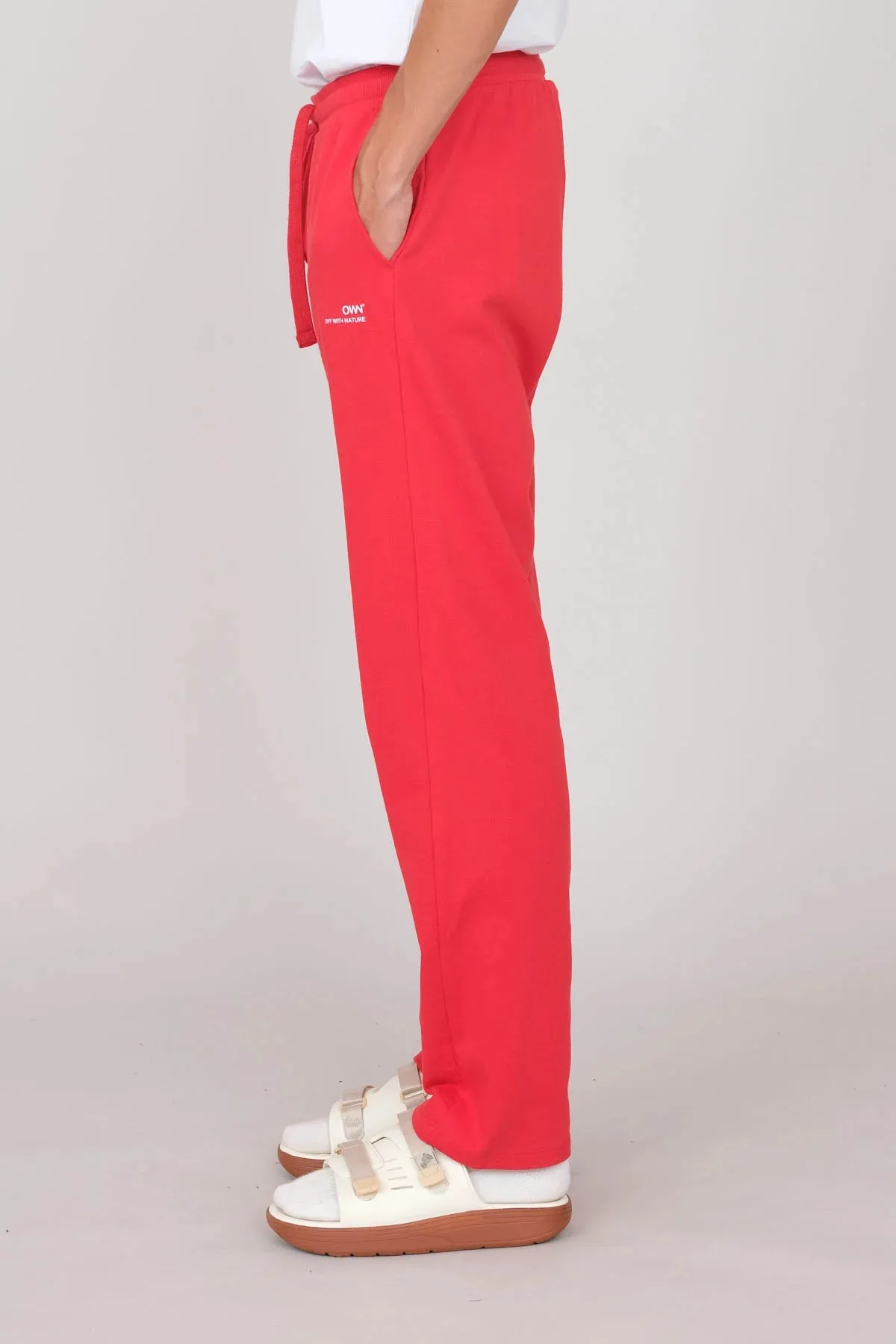 Men's Straight Joggers Red