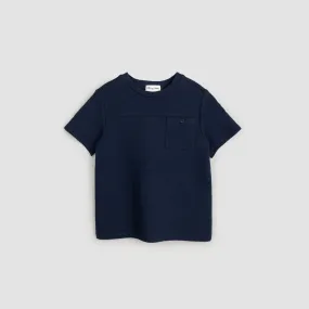 MIL Navy Tee Stripe Pocket Tee Shirt