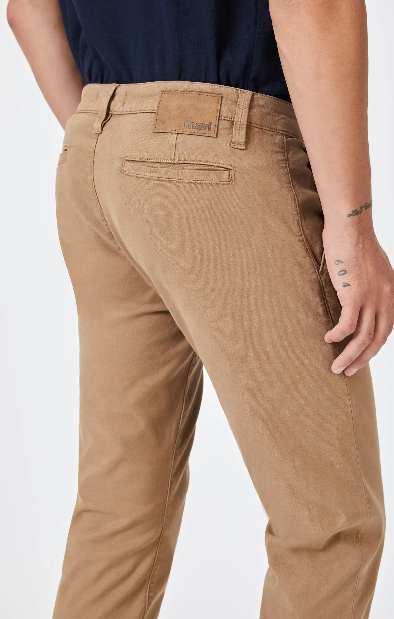 MILTON SLIM STRAIGHT CHINO IN TIGER EYE'S LUXE TWILL