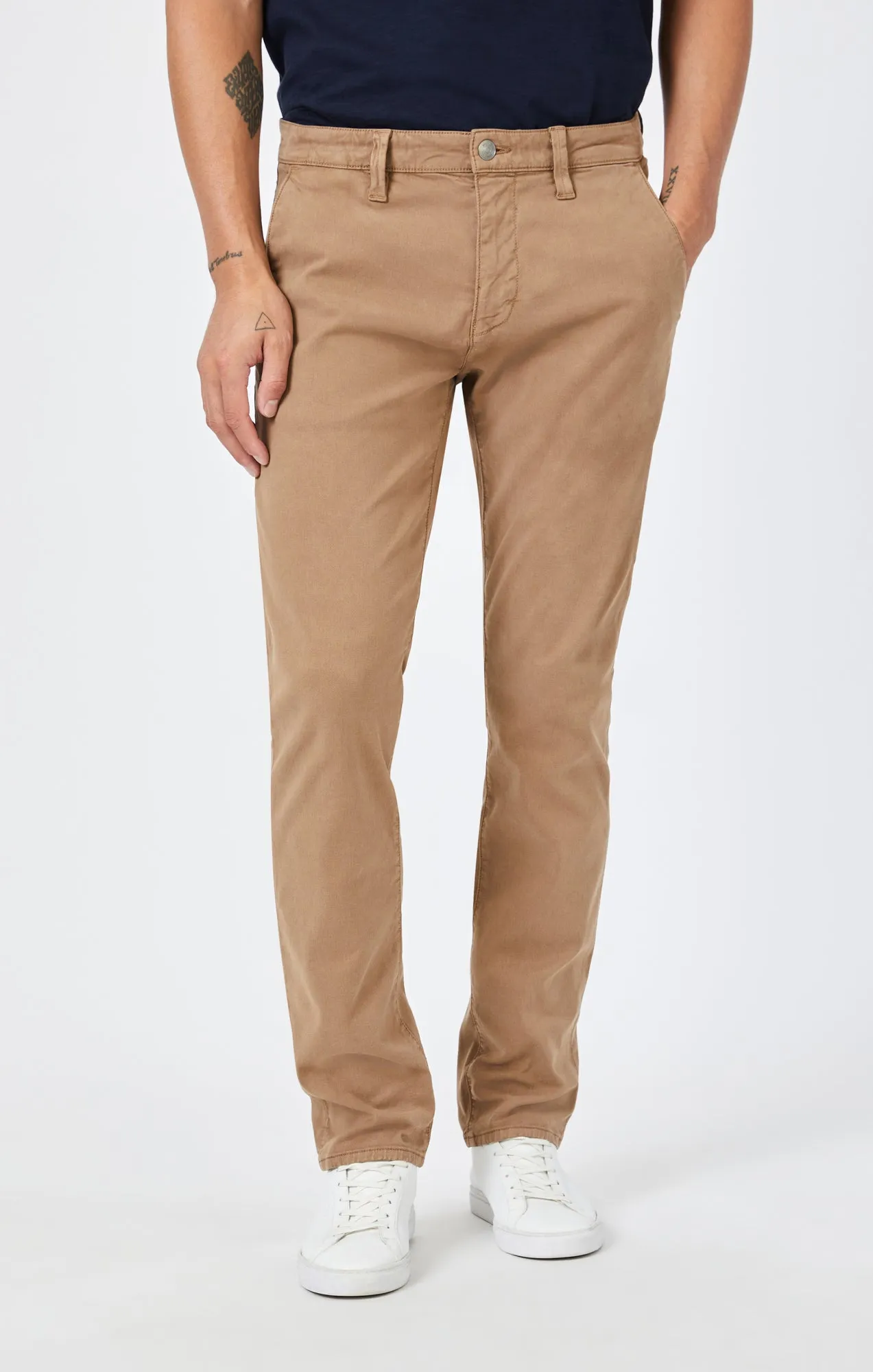 MILTON SLIM STRAIGHT CHINO IN TIGER EYE'S LUXE TWILL