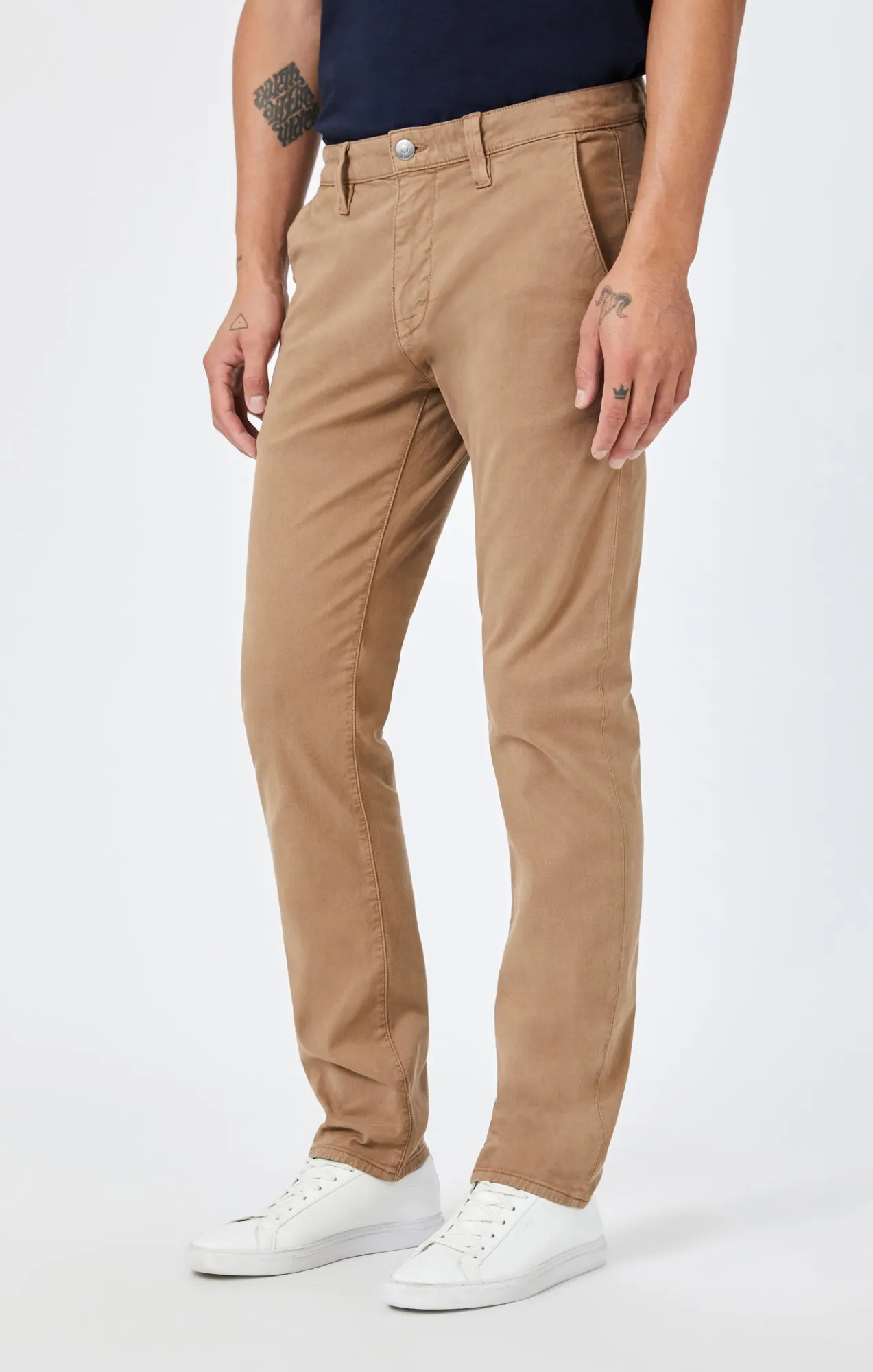 MILTON SLIM STRAIGHT CHINO IN TIGER EYE'S LUXE TWILL