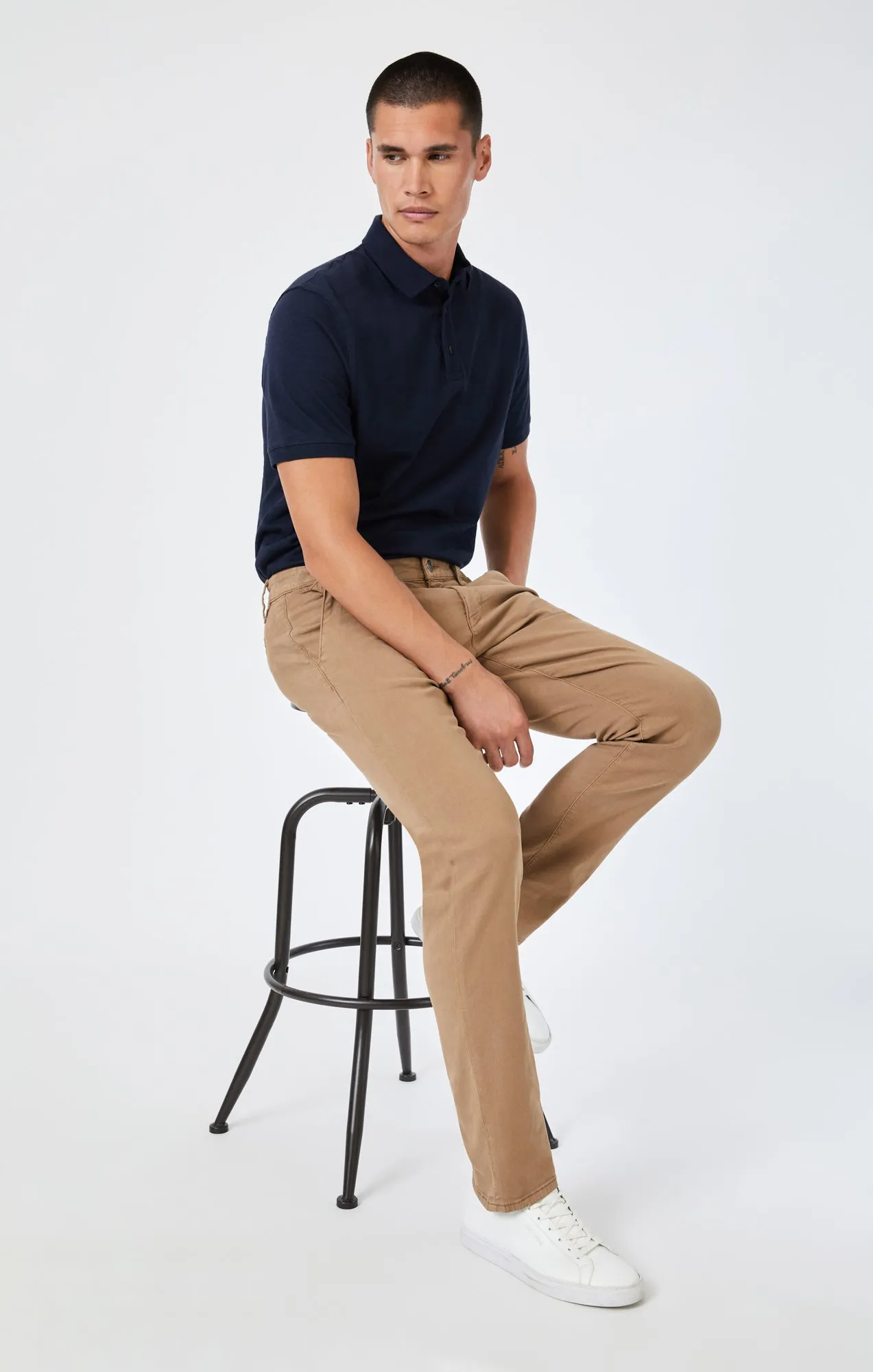 MILTON SLIM STRAIGHT CHINO IN TIGER EYE'S LUXE TWILL