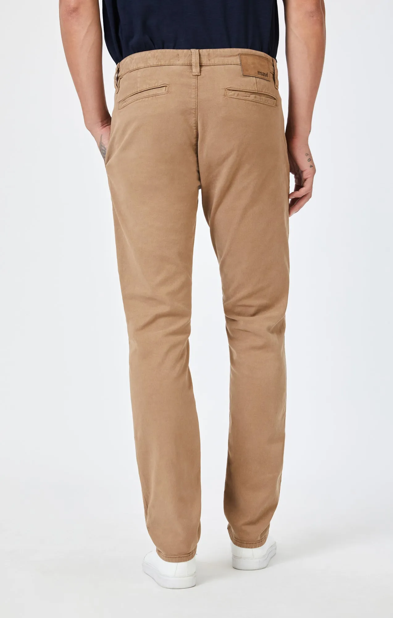 MILTON SLIM STRAIGHT CHINO IN TIGER EYE'S LUXE TWILL