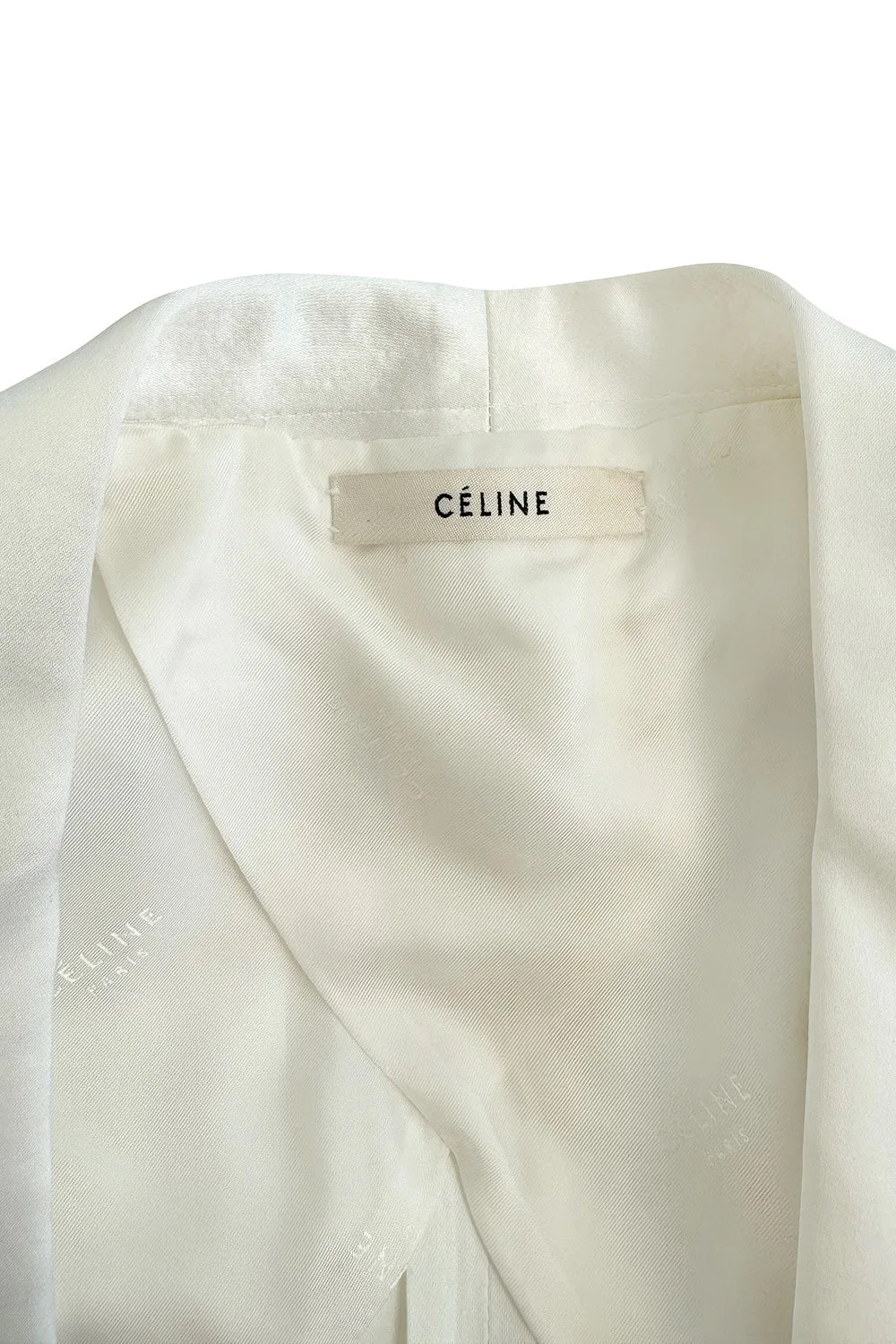 Minimalist Resort 2011 Celine by Phoebe Philo Runway Look 23 White Jacket & Pant Suit