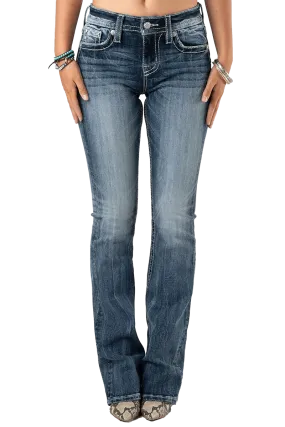 Miss Me Women's Angel Wing Embroidery Jeans