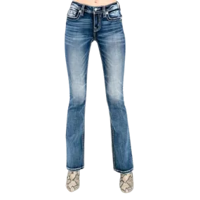 Miss Me Women's Colorful Wing Stitch Jeans