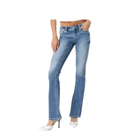 Miss Me Women's Stitched to Topaz Bootcut Medium Wash Jeans