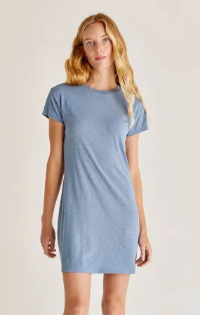 Modern Crew Slub Tee Dress - Ocean