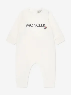 Moncler Enfant Baby Logo Romper in White