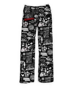 Nebraska Chalkboard Lounge Pants