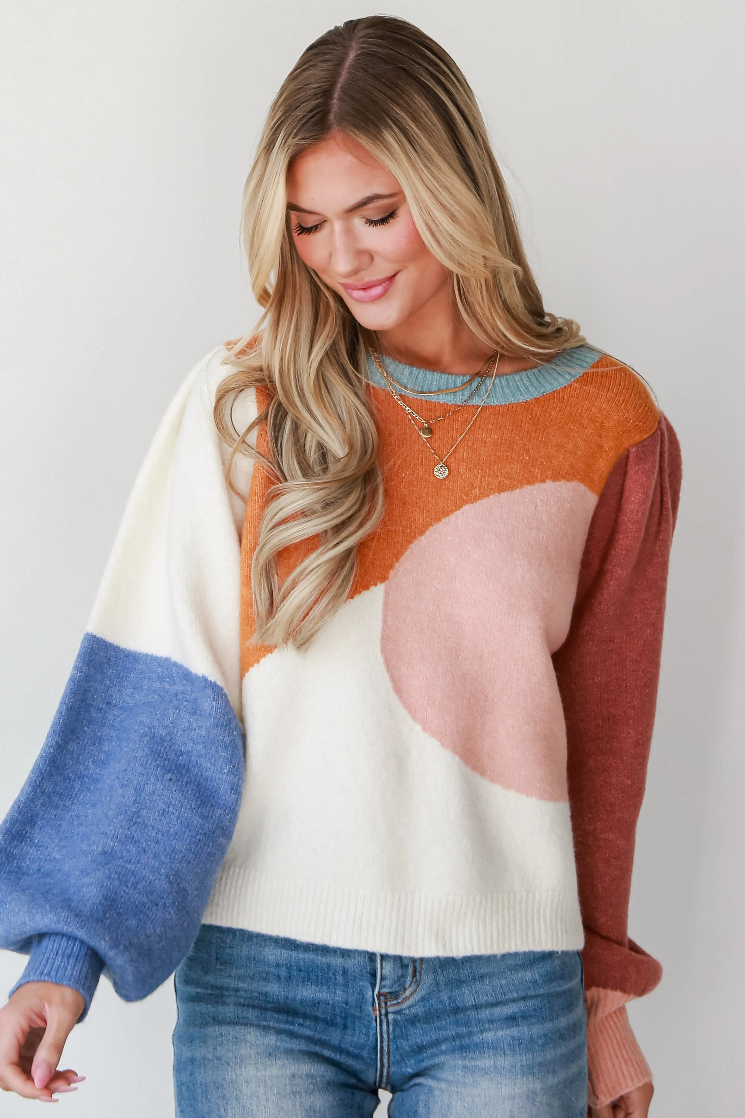 Never Let You Go Color Block Sweater