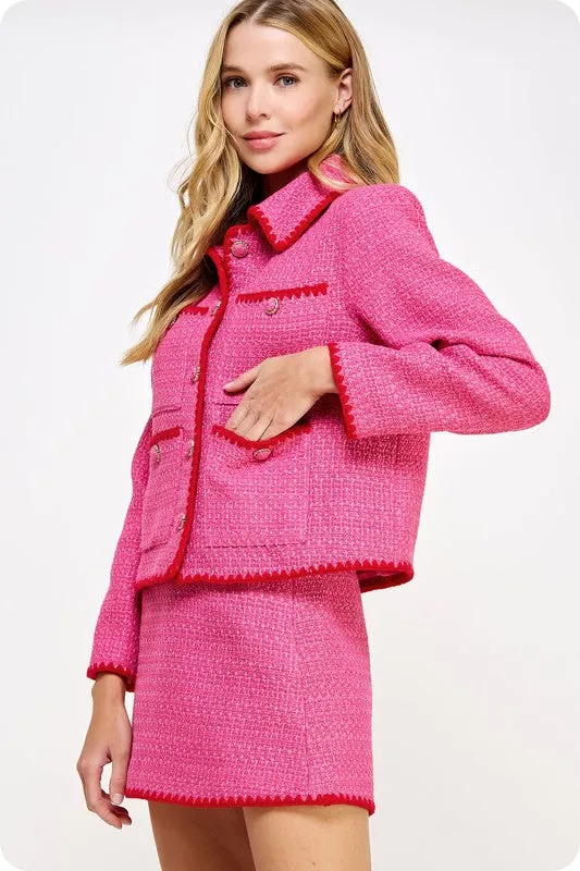 NEW!! Beverly Tweed Jacket in Pink