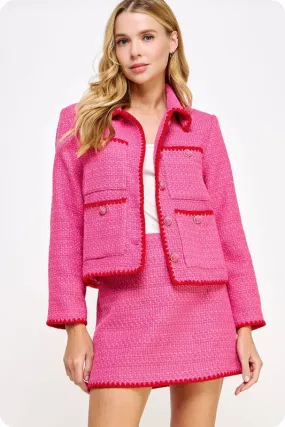 NEW!! Beverly Tweed Jacket in Pink