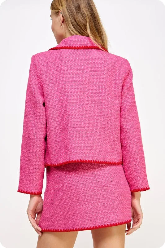 NEW!! Beverly Tweed Jacket in Pink