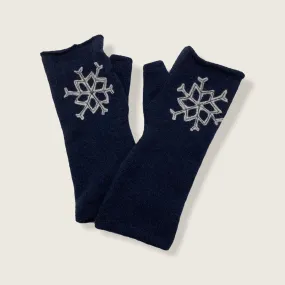 NEW! Cashmere Fingerless Gloves with Snowflake by Sardine Clothing Co.