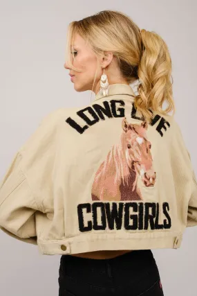 NEW!! Embroidered "Long Live Cowgirls" Denim Jacket - Pre Order