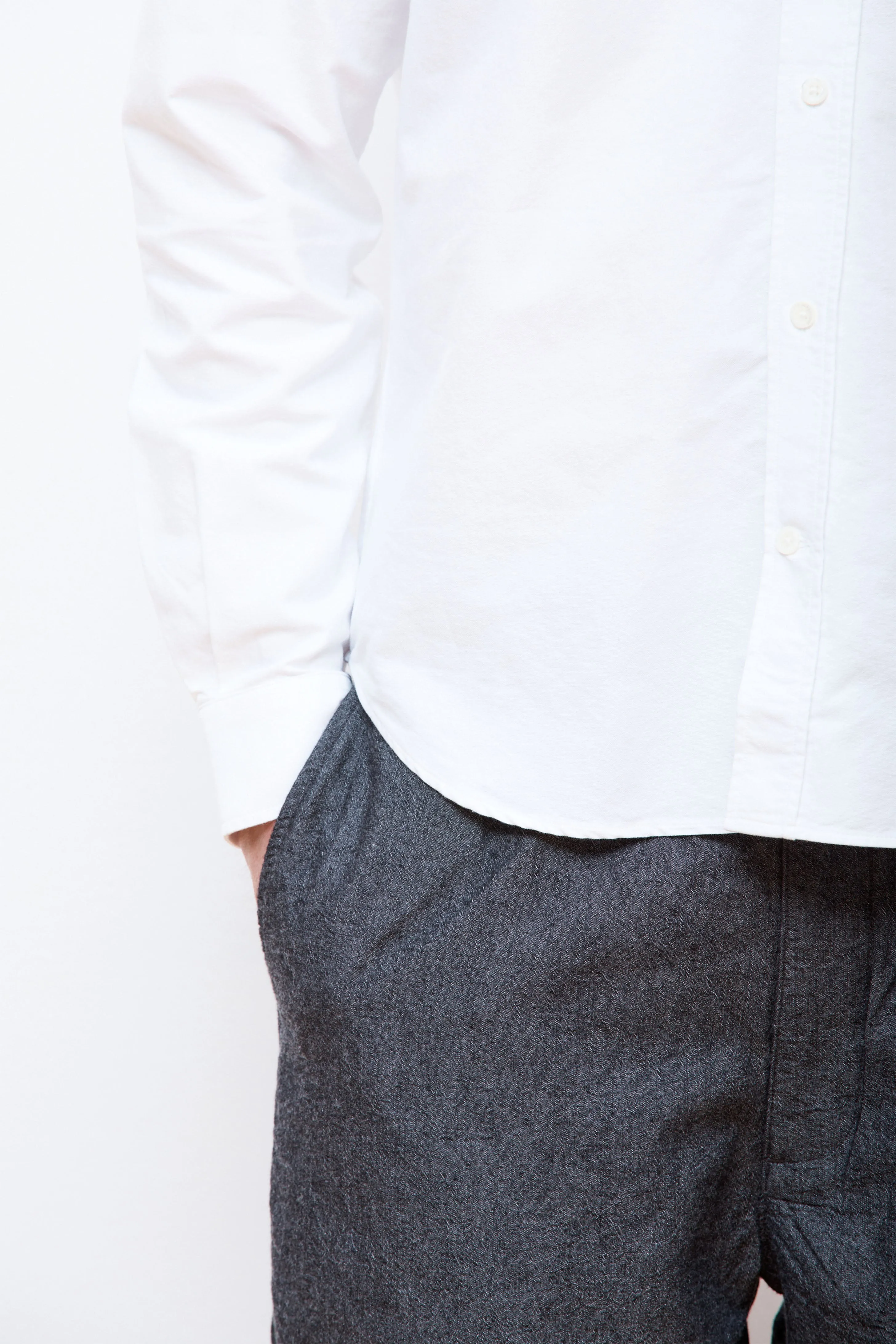 Norse Standard Oxford BD Shirt White