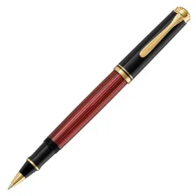 Pelikan Souveran R400 Rollerball Pen - Red with Gold Trim