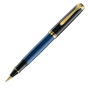 Pelikan Souveran R800 Rollerball Pen - Blue with Gold Trim