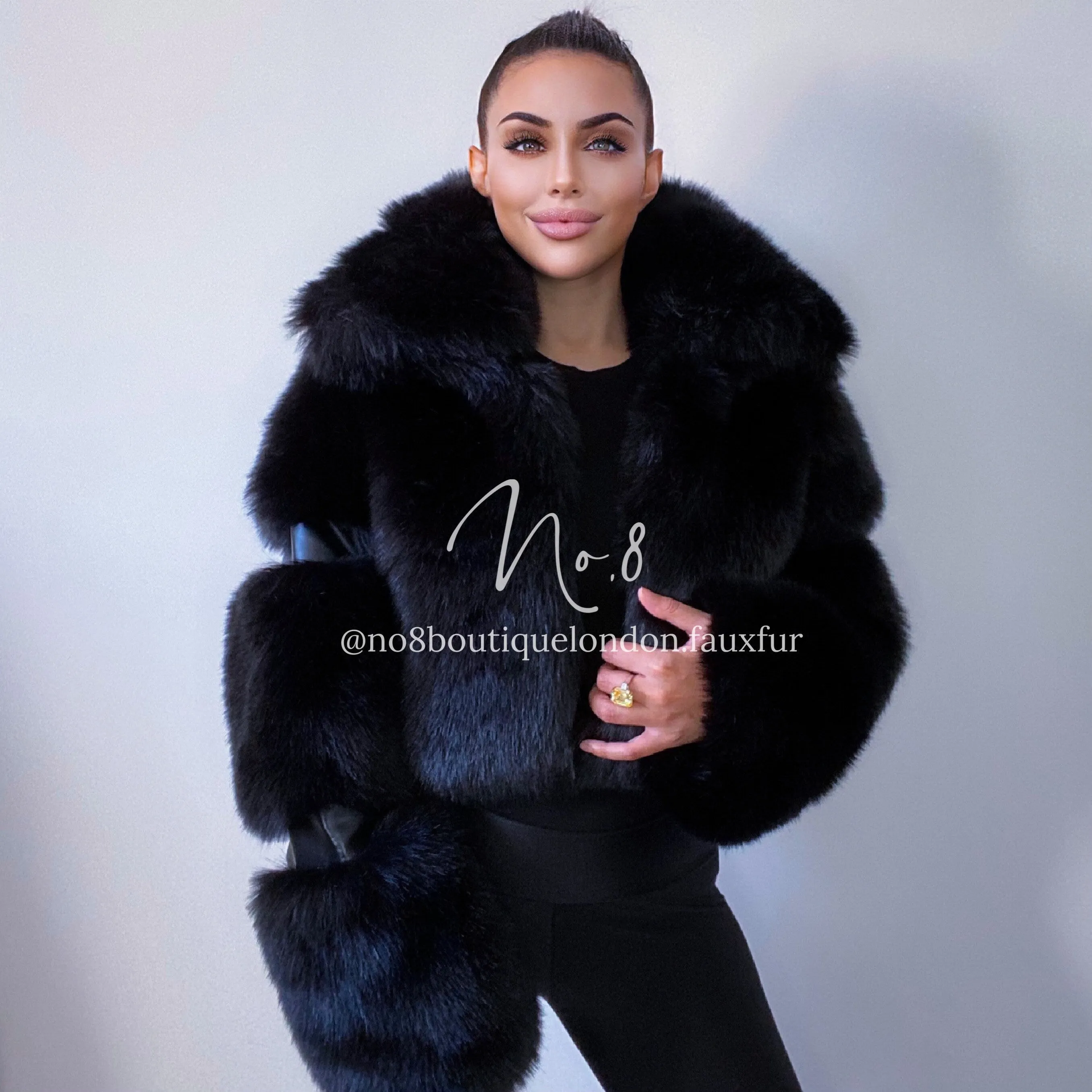 Phoenix Cropped Faux Fur Jacket