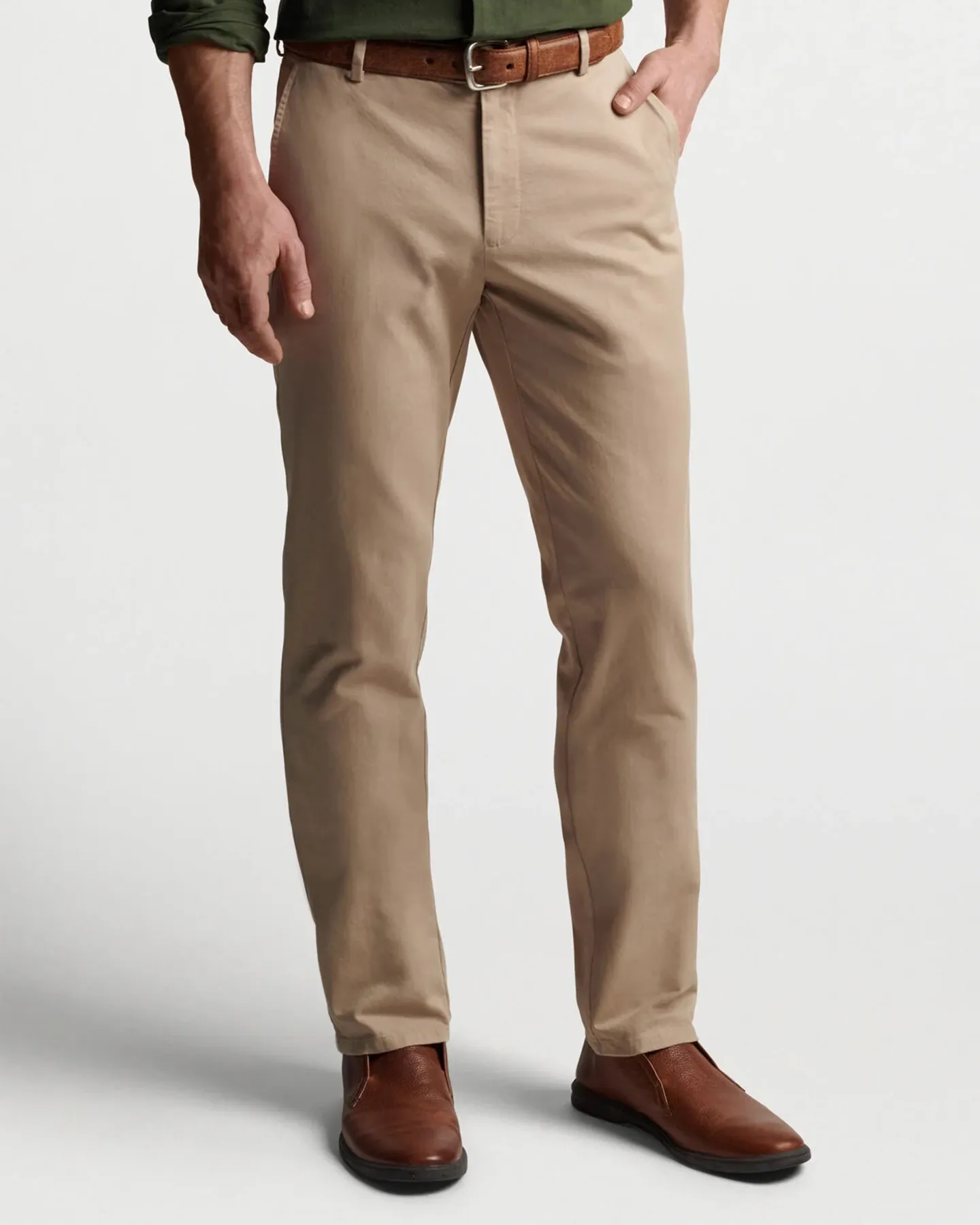 PILOT TWILL FLAT-FRONT PANT - KHAKI