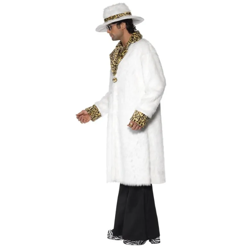 Pimp Costume White & Leopard Skin