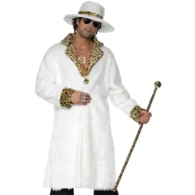 Pimp Costume White & Leopard Skin