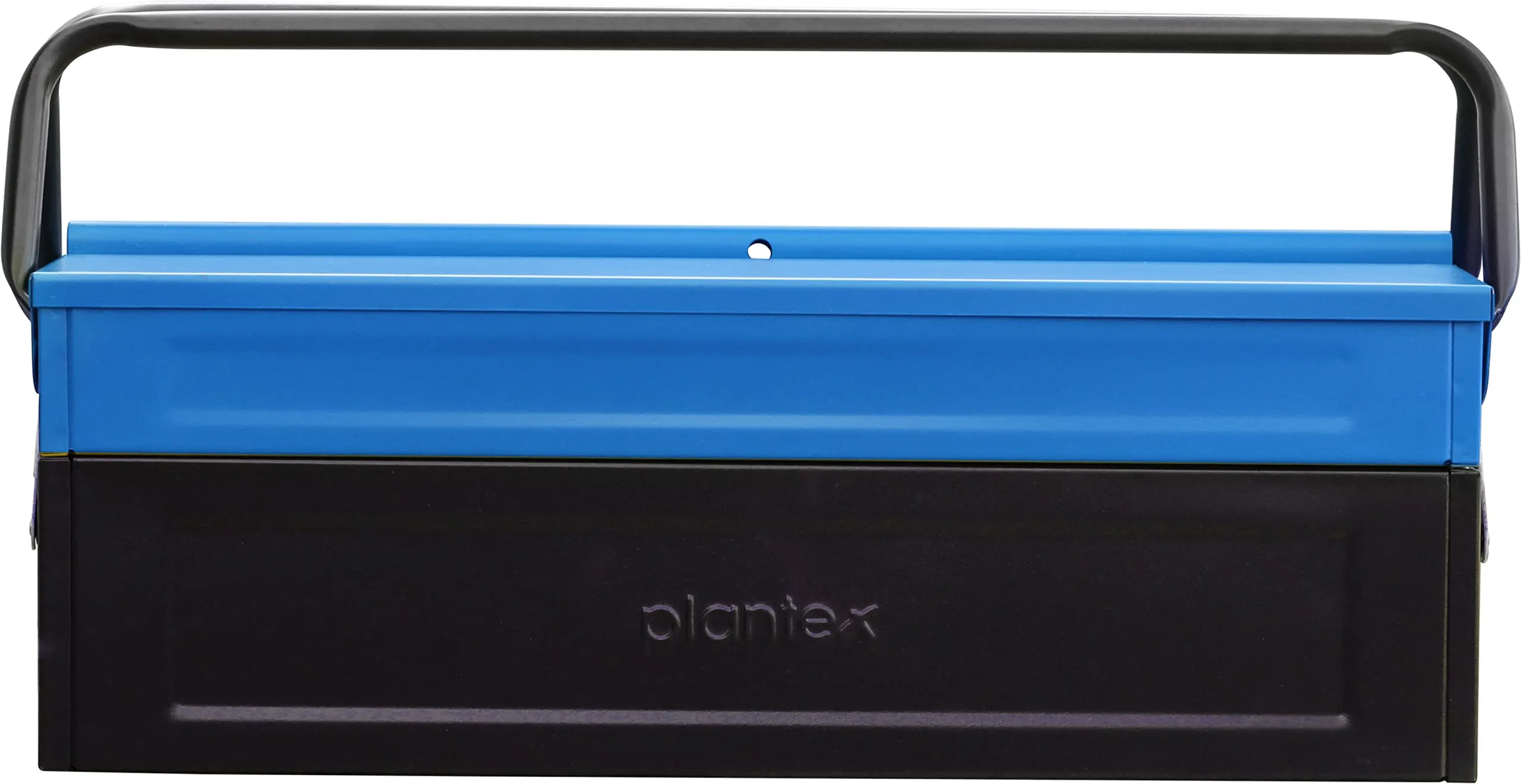 Plantex tools box/tool box empty for tools kit/toolbox for home and garage use/with large capacity - 3 compartments (blue & black) - metal