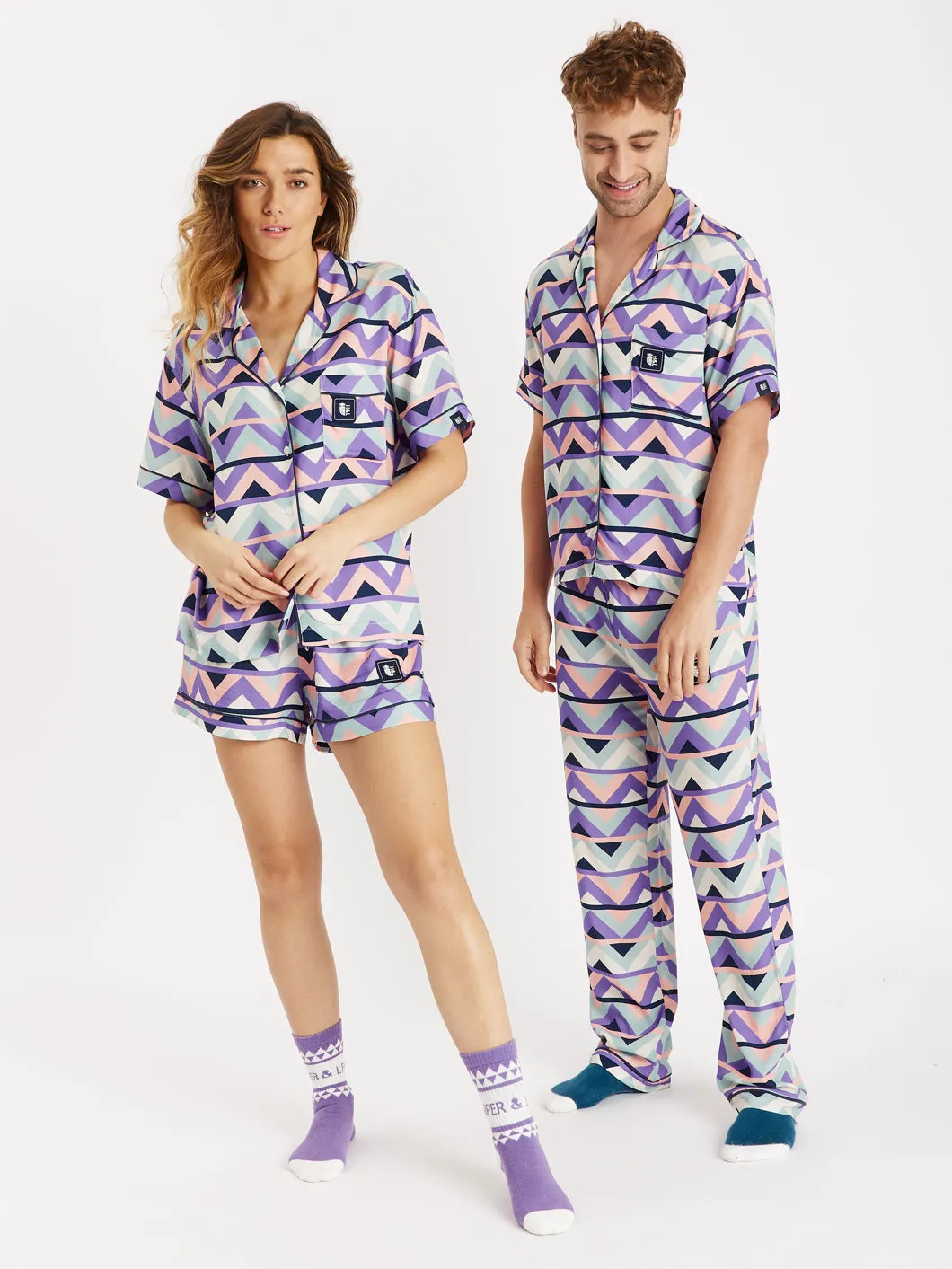 Polar Retro Pattern Short Pyjama Set