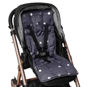 Pram Liner - Charcoal Silver Diamonds/Spots