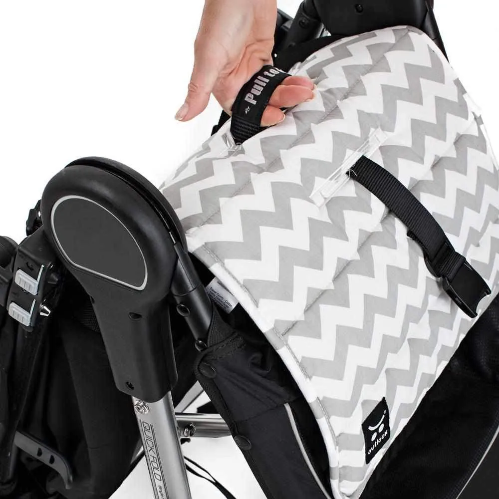 Pram Liner - Grey Chevron