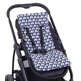 Pram Liner - Navy Elephants