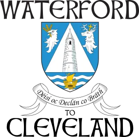 "Waterford to Cle" Irish Counties Design on Gray